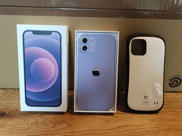 iPhone12 本体 箱 iFaceケース パープル 3個セット