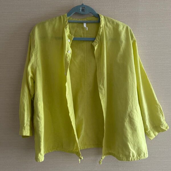 natural laundry 麻混七分袖ブラウス