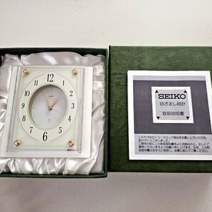 SEIKO EMBLEM 高級 置時計 クラシック HR584W 美品 アナログ 目覚まし時計