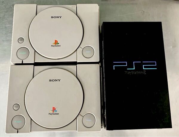 【ジャンク品】お買い得!プレイステーション1&2本体とコード、対応ソフト13本