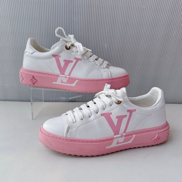 LOUIS VUITTON LV ルイヴィトン タイムアウトライン ローカット スニーカー スリッポン モノグラム 36.5 靴