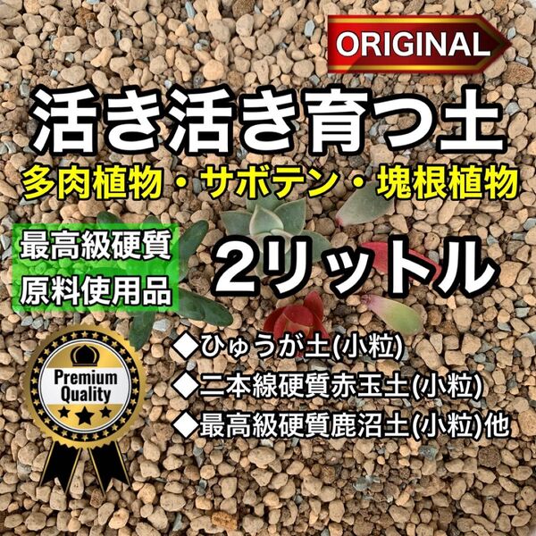 多肉植物の土 サボテンの土 多肉植物用土 塊根植物の土オリジナル 2リットル