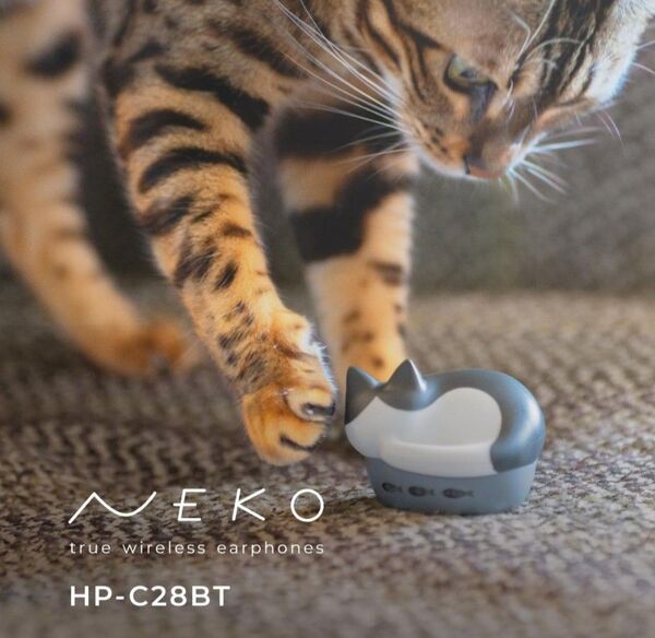 未使用★ラディウス/radius HP-C28BT 完全ワイヤレスイヤホン★NEKO ハチワレ Bluetooth対応