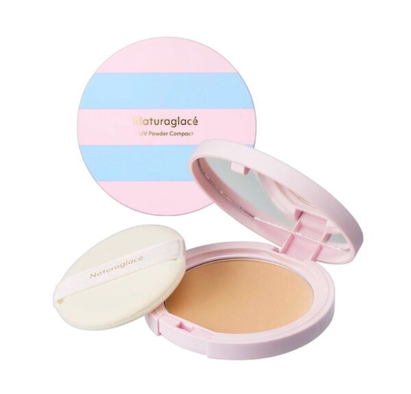 未開封【数量限定】ナチュラグラッセ UVパウダー コンパクト naturaglace SPF50+ PA++++ パフ付き 12g