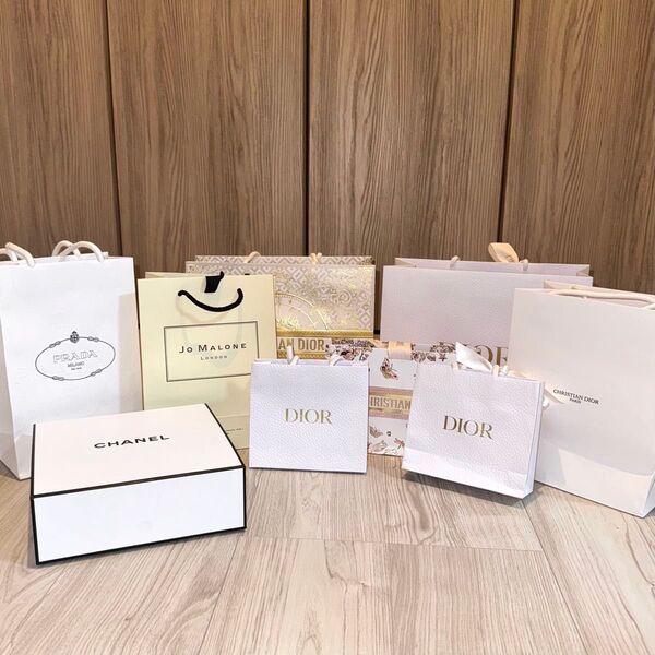 【9点セット】【バラ売り・値下げ不可】ブランド紙袋 ブランド空箱 ショッパー 空箱 まとめ売り セット販売