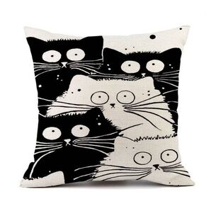 ★売れてます!★ アニマルクッションカバー 猫 リネン 45×45 ⑭