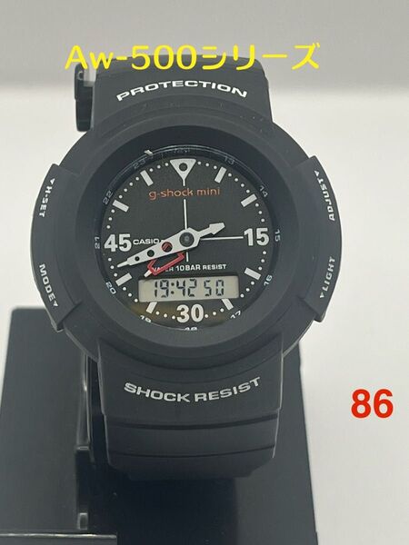CASIO G-Shock Mini AW-500シリーズ ブラック 10BAR カシオ Gショック mini アナデジ