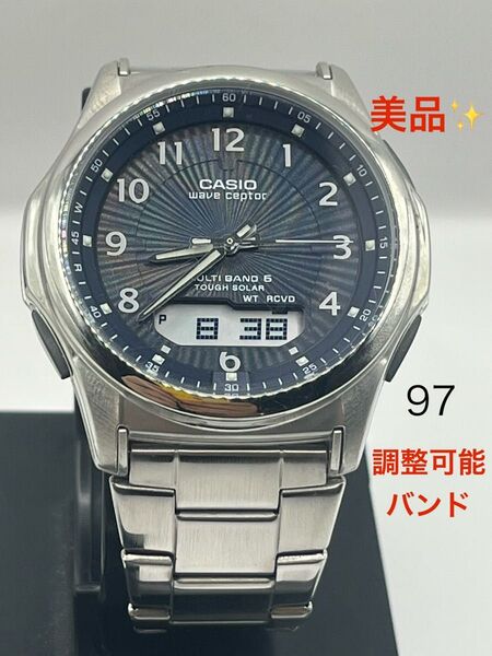 CASIO タフソーラー 電波腕時計 人気のメタルバンド カシオ 電波ソーラー WVA-M630