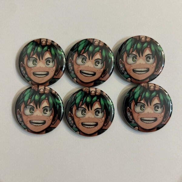 緑谷出久 僕のヒーローアカデミア 少年ジャンプ 全員応募サービス 缶バッジ×6