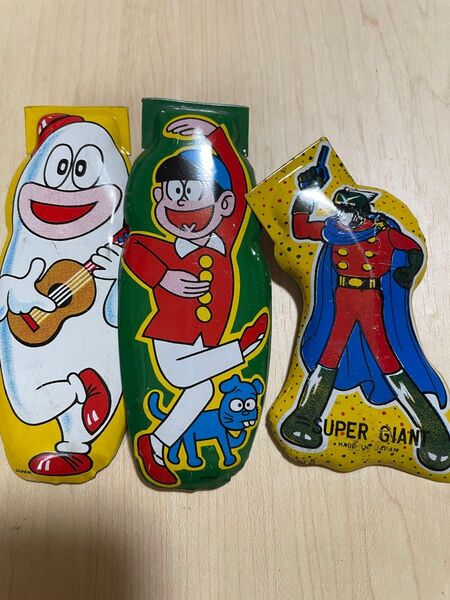 3個セット ブリキのカチカチおもちゃ レトロ ビッグX おそ松くん おばけのQ太郎
