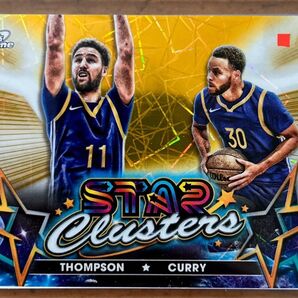 2023-24Topps Cosmic Star Clusters Gold Thompson/Curry #‘d/50おまけ付き