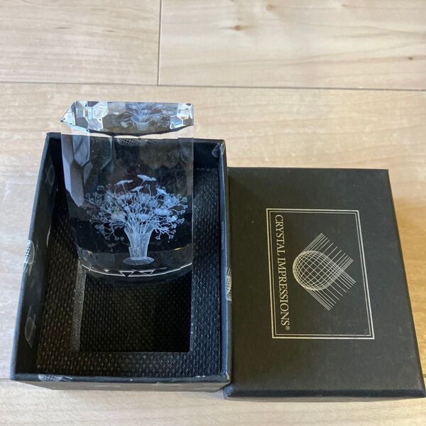 CRYSTAL IMPRESSIONS クリスタル インプレッション クリスタルガラス置物 3Dアート