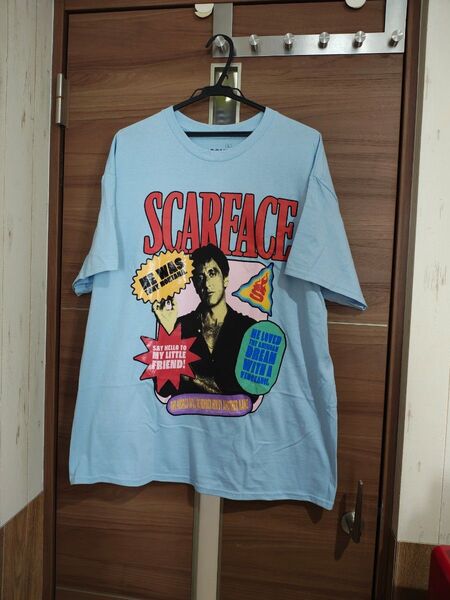 SCARFACE グラフィックTシャツ L ライトブルー