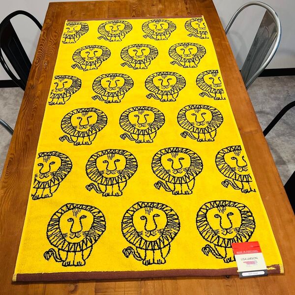 【新品】2枚目以降1650円★リサラーソン 厚手バスタオル60×120㎝ ライオン 北欧