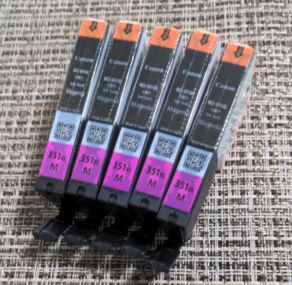 キヤノン BCI-351XL M 5本 セット キヤノン Canon 純正 インクカートリッジ BCI-351XL