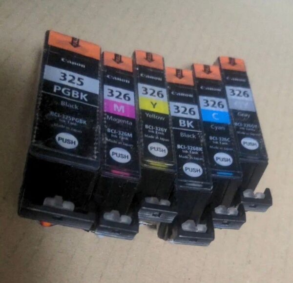 純正 BCI-325 BCI-326 6本 インク キヤノン Canon 6色パック