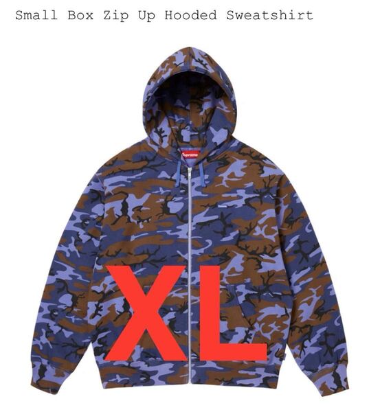 Supreme Small Box Zip Up Hooded Blue Camo シュプリーム