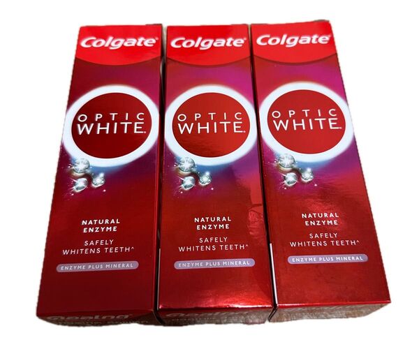 コルゲート Colgate OPTIC WHITE ENZYME 80g 3個セット ホワイトニング 歯磨き粉