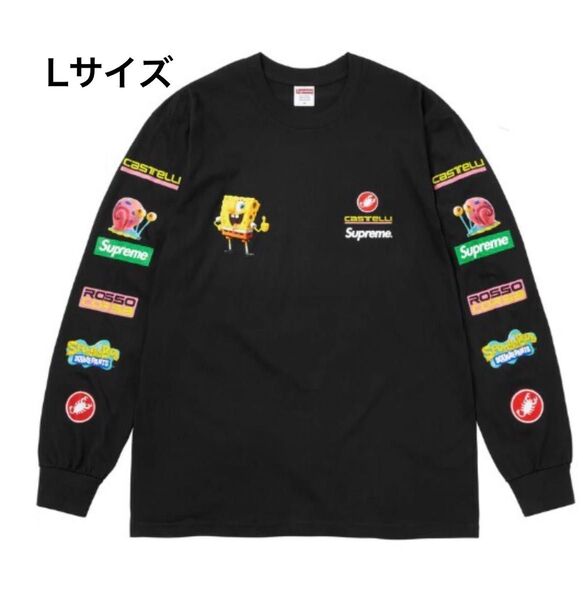 Supreme SpongeBob SquarePants Castelli Racing L/S Tee Black L