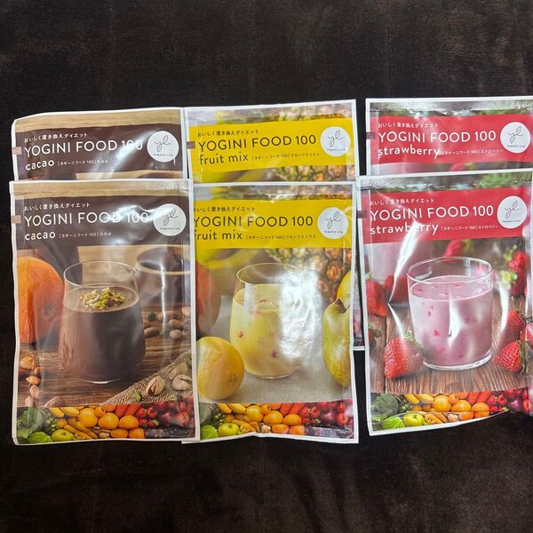 YOGINI FOOD 100 個包装6点セット cacao fruit mix strawberry