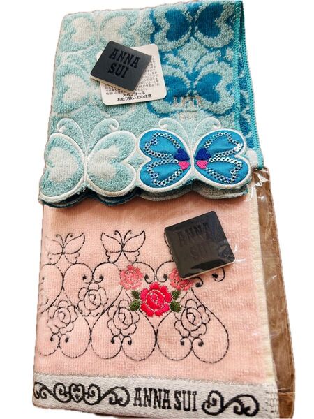 ANNA SUI タオルハンカチ 2枚セット 未使用 アナスイ