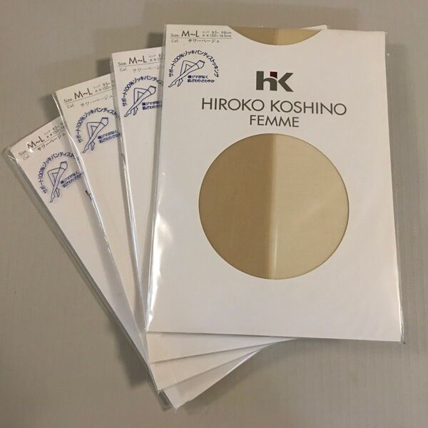 HK HIROKO KOSHINO パンティストッキング サワーベージュ M-L 4足セット