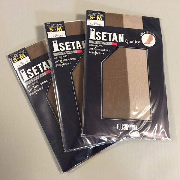 ISETAN(アツギ)フルサポーティ パンティストッキング コパーブラウン S〜M 3足セット