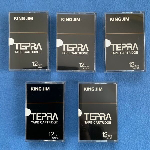 KING JIM TEPRA テプラ テープカートリッジ TC12KZ 12mm 5個セット