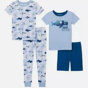 コストコ キッズパジャマ 2T 半袖 短パン 長ズボン コストコ くじら4点 セット
