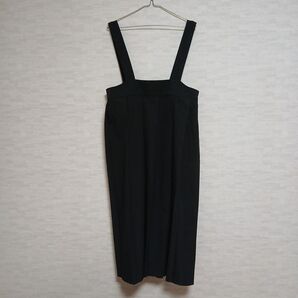 SEASON REASON シーズンリーズン 黒 ブラック ジャンパースカート プリーツ サロペット ワンピース ジャンスカ L