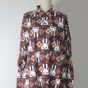 キューン 花グラムビッグシルエットシャツ