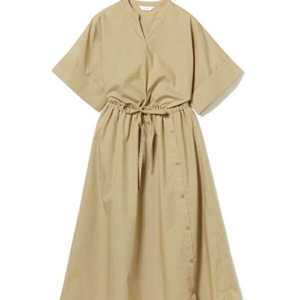 BEAMS HEART スキッパーネック ドロストワンピース