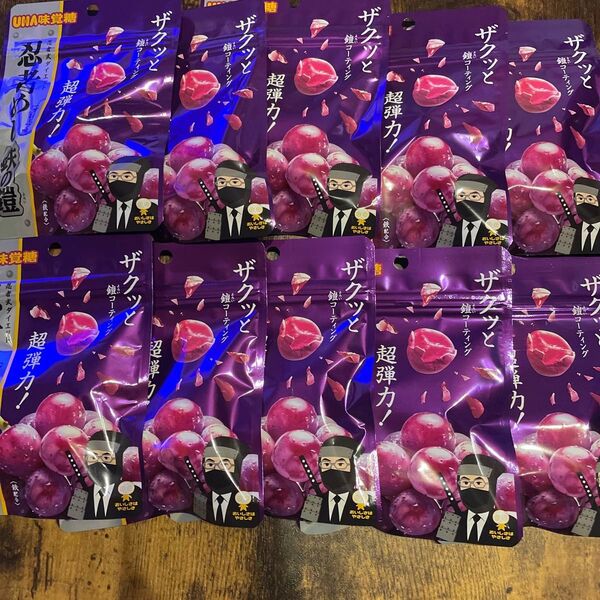 忍者めし鎧×7 UHA味覚糖 グレープ味 忍者めし 鉄の鎧 忍者めし鉄の鎧