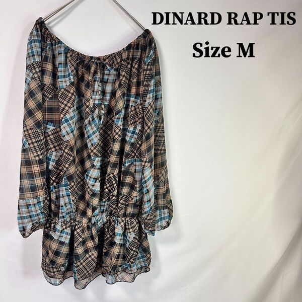 DINARD RAP TIS チュニック ワンピース チェック柄 シアー シフォン 5ad15