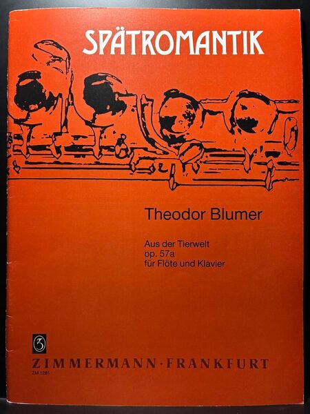 ブルーマーBlumer, 動物界より OP.57a フルート&ピアノ楽譜