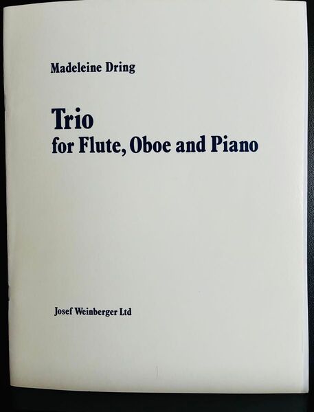 Dring / Trio for Flute, Oboe and Piano(楽譜)フルート、オーボエ、ピアノ ドゥリング トリオ
