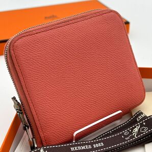 【極美品】 HERMS エルメス アザップ シルクイン コンパクト ピンク