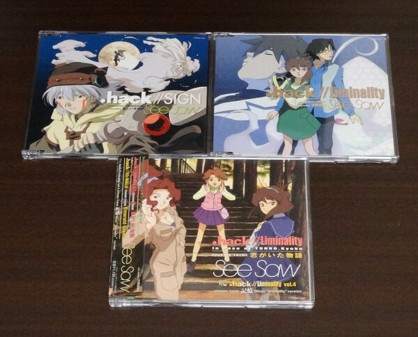 CD See-Saw .hack//SIGN .hack//Liminality 関連シングル 3枚セット 梶浦由記 石川智晶
