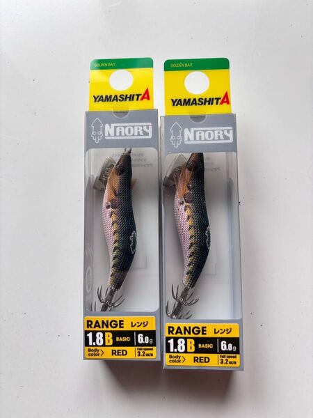 YAMASHITA NAORY RANGE 1.8B 軍艦グリーン 限定カラー イカメタル オモリグ 1.8号 2個セット