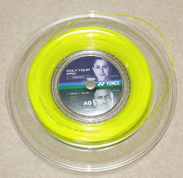 YONEX ポリツアープロ 1.25mm 黄 12mカット品 3張