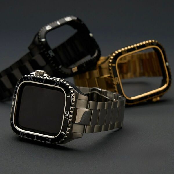 ステンレススチール 保護ケース Apple Watch 44mm Apple Watch Series 6 5 4 SE2 SE用
