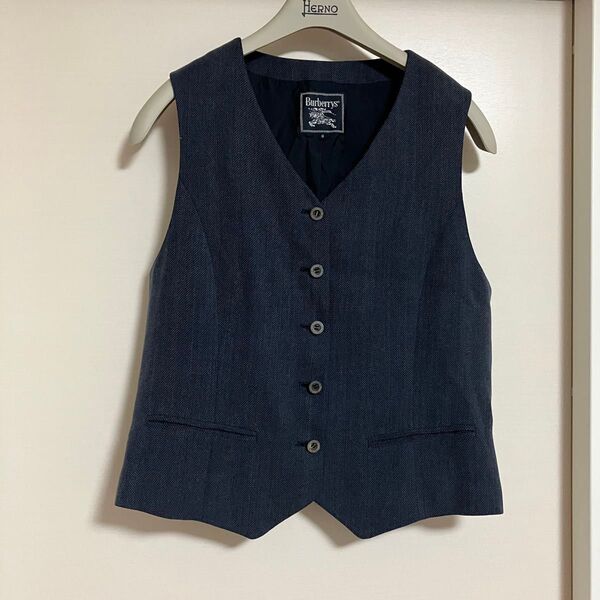 正規品 バーバリー グレー ベスト ジレ 9号 正規品美品