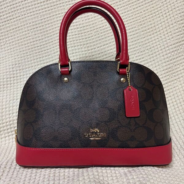 COACH コーチ 2way ハンドバッグ ショルダーバッグ シグネチャー ドーム型 斜め掛け