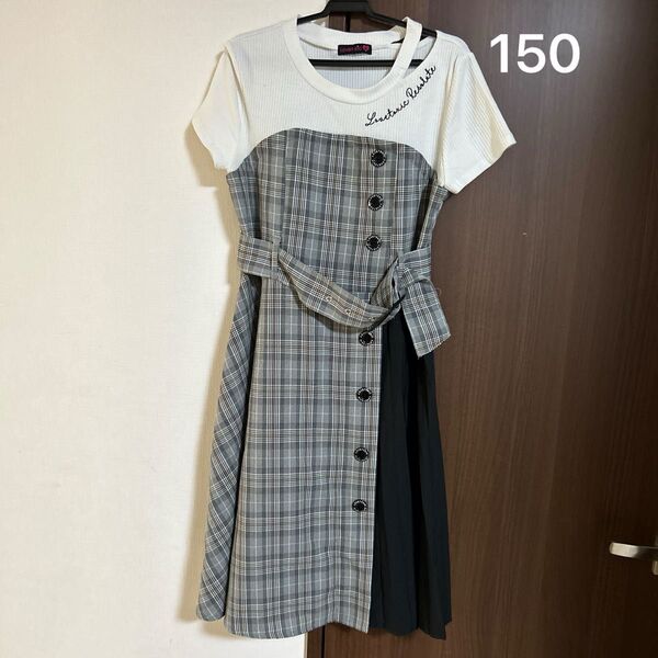 LOVE toxic ラブトキ 半袖 ワンピース M(150)