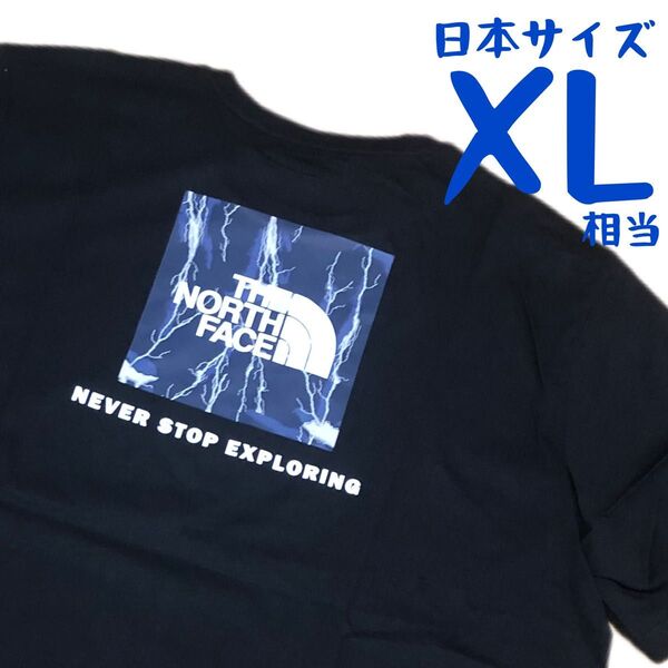 【海外限定】ノースフェイス 半袖Tシャツ 日本XL相当 黒 THE FACE NORTH 半袖 A368