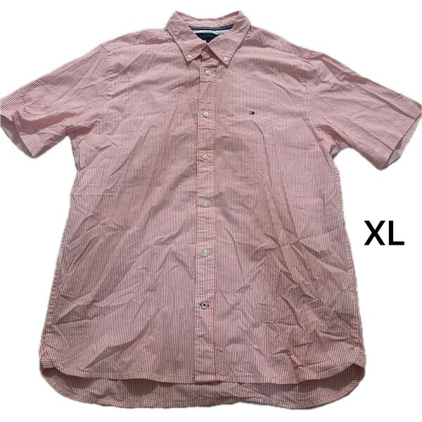 TOMMY HILFIGER トミーヒルフィガー レギュラーフィット 半袖シャツ サイズ XL