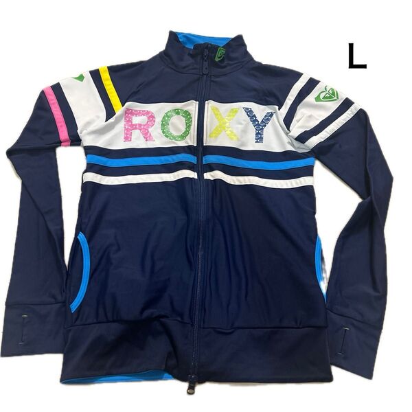 ROXY ロキシー ラッシュガード ジップアップジャケット サイズ Lネイビー