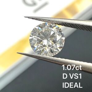 1.07ct IDEAL ラボグロウンダイヤモンド Dカラー ルース IGI鑑定 CVD ハート&キューピッド鑑定