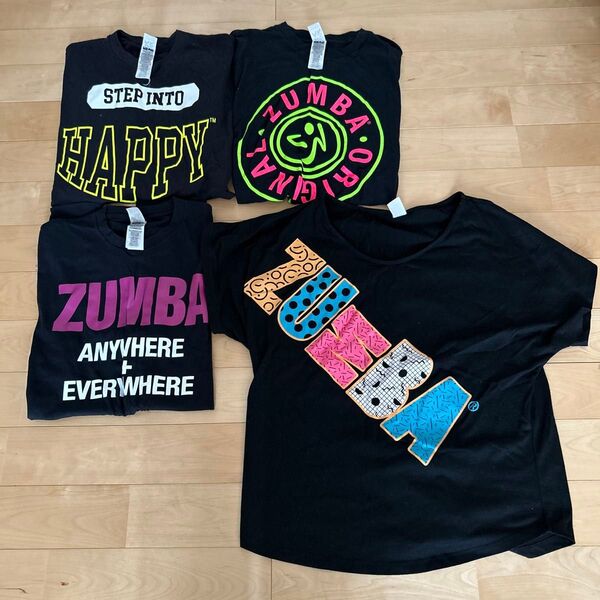 ZUMBA Tシャツ 4枚セット まとめ売り Sサイズ