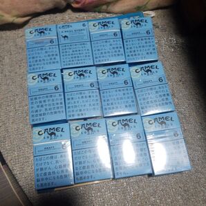 キャメル6mg 煙草の空箱 12箱セット。QRコード未使用。QRコード部分のみ、切り取って発送なら、プラス10枚追加出来ます。